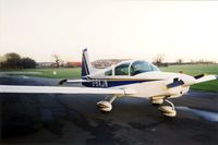 G-BAJN @ EGCJ - AA5 Traveler at Sherburn - by GeoffW