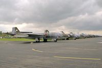 WE113 @ EGUY - English Electric Canberra B2 at the Canberra 40th Anniversary Celebration Photocall at RAF Wyton in 1989. - by Malcolm Clarke