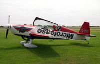 G-MIII @ EGTC - Extra EA-300L at the airshow celebrating the 50th Anniversary of the Cranfield's College of Aeronautics, Cranfield Airport, UK. - by Malcolm Clarke