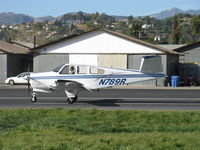 N789R @ SZP - 1965 Beech S35 BONANZA, Continental IO-520-B 285 Hp, landing roll Rwy 22 - by Doug Robertson