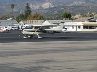 N61925 @ SZP - 1975 Cessna 172M, Lycoming O-320-E2D 150 Hp, landing roll Rwy 22 - by Doug Robertson