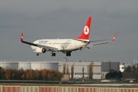 TC-JFK @ EBBR - Several seconds before landing on RWY 25L