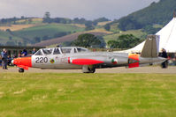220 @ EGQL - Fouga CM-170R-2 Magister at RAF Leuchars in 1997. - by Malcolm Clarke
