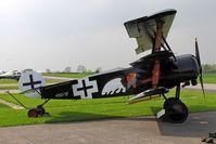 G-BVGZ @ EGBR - Fokker DR-1 Triplane Replica at Breighton Airfield, UK. - by Malcolm Clarke