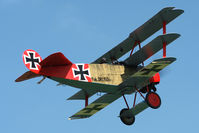 G-BVGZ @ EGBR - Fokker DR-1 Triplane Replica at Breighton Airfield, UK. - by Malcolm Clarke