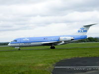 PH-KZC @ EGPF - Fokker 70 at GLA - by Mike stanners