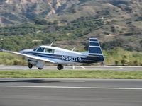 N58079 @ SZP - 1987 Mooney M20J 201LM (Lean Machine), Lycoming IO-360 200 Hp, takeoff Rwy 04 - by Doug Robertson