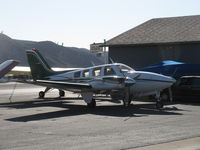 N1815L @ SZP - 1976 Beech 58P BARON, two Continental TSIO-520-LB1C 310 Hp each, air from turbosuperchargers pressurizes cabin to 3.6 psi differential - by Doug Robertson
