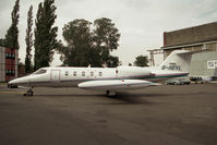G-NEVL @ EGTC - Gates Learjet 35A at Cranfield Airport, UK in 1991. - by Malcolm Clarke