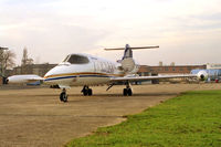 G-SOVN @ EGTC - Gates Learjet 35A at Cranfield Airport, UK in 1989. - by Malcolm Clarke