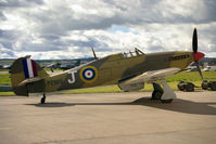 PZ865 @ EGQL - Hawker Hurricane Mk2C. Flown by the Battle of Britain Memorial Flight at RAF Leuchar's Battle of Britain Air Show in 1997. - by Malcolm Clarke