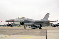 FA-90 @ EGXC - SABCA F-16A Fighting Falcon. From 31 Smaldeel, Kleine Brogel (10 Wg) at RAF Coningsby's Photocall 94. - by Malcolm Clarke