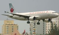 C-FKPT @ TJSJ - Air Canada landing at San Juan. it was A rainy day