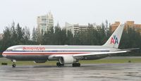 N370AA @ TJSJ - American airlines 767-323 taxing to the active runway