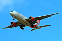 5Y-KQS @ EGLL - Boeing 777-2U8ER [33683] (Kenya Airways) Home~G 29/08/2009. Seen on approach 27R. - by Ray Barber