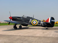 G-HURR @ EGBR - Hawker Hurricane Mk12 at Breighton Airfield in 2004. Destroyed in an accident at Shoreham in 2007. - by Malcolm Clarke