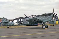 G-HUNN @ EGWZ - Hispano HA-1112-M1L Buchon. At Air Tattoo 1990, RAF Alconbury. - by Malcolm Clarke