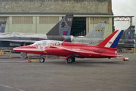 G-BOXP @ EGTC - Hawker Siddeley Gnat T1 at Cranfield Airfield in 1988. - by Malcolm Clarke