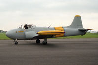 G-BKOU @ EGTC - Hunting P-84 Jet Provost T3 at Cranfield Airfied in 1993. - by Malcolm Clarke