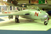VT812 - De Haviland Vampire F3 exhibited in the RAF Museum Hendon , UK