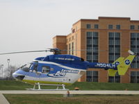 N504LH - Lutheran Air Medical Helicopter on pad in Carmel, Indiana - by Ron Weiss