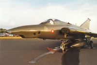 AR-117 @ EGQL - S-35XD Draken of Esk 725 Royal Danish Air Force in the static park at the 1991 Leuchars Airshow. - by Peter Nicholson