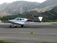 N687D @ SZP - 1951 Beech C35 BONANZA, Continental E-185-11 205/185 Hp, F35 model third window mod, taxi - by Doug Robertson