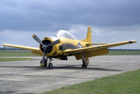 N2800Q @ EGSU - North American T-28C Trojan at The Imperial War Museum, Duxford in 1986. - by Malcolm Clarke