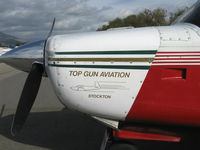 N7183V @ SZP - 1975 Mooney M20F EXECUTIVE, Lycoming IO-360-A1A 200 Hp, cowl logo - by Doug Robertson