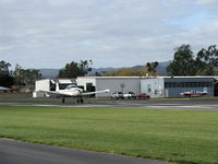N91689 @ SZP - 1946 North American NAVION, Continental E-225 upgrade, arriving from WHP to give Young Eagles rides, landing Rwy 04 - by Doug Robertson
