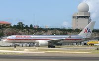 N640A @ TNCM - American airlines 757 taxing to the holding point A