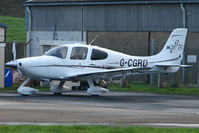 G-CGRD @ EGBJ - Cirrus SR22 at Staverton - by Terry Fletcher