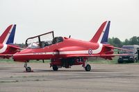 XX266 @ EGTC - British Aerospace Hawk T1A. One of the RAF 'Red Arrow's' aerobatic team that performed at Cranfield's celebration of the 50th anniversary of the College of Aeronautics in 1996. - by Malcolm Clarke