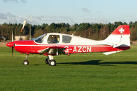 G-AZCN @ EGBD - Beagle Pup at Derby Eggington still showing signs of its Swiss past - by Terry Fletcher