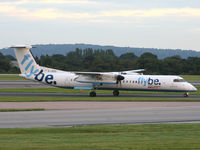 G-JEDU @ EGCC - Turning off the Runway & heading for the gate. - by MikeP