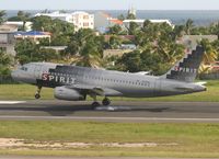 N512NK @ TNCM - Spirit wings landing at tncm