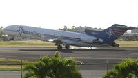 N905AJ @ TNCM - Amerijet with there main landing gear down on runway 10 - by Daniel jef