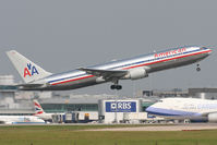 N388AA @ EGCC - American 55 climbs away from 05L bound for KORD. - by MikeP