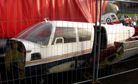 G-RAYE - Fuselage in a compound  at the Doncaster AeroVenture Museum - by Terry Fletcher