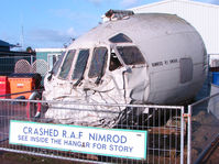 XW666 @ X3DT - Remains of crashed Nimrod cockpit exhibited at the Doncaster AeroVenture Museum - by Terry Fletcher