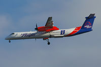 N437QX @ KSEA - Horizon Air Q400 in the colors of Boise State University. - by Joe Walker