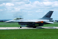 680 @ EGDY - Norwegian participation of the 50 years D-Day celebrations. The smoke in the background is from a couple departing MiG-29s. - by Joop de Groot