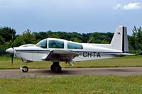 G-CHTA @ EGBP - Grumman American AA-5A Cheetah [AA5A-0631] Kemble~G 11/07/2004. Seen at the PFA Fly in 2004 Kemble UK taxiing out for departure. - by Ray Barber