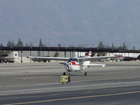 N5873F @ CCB - Rolling out after landing - by Helicopterfriend