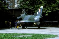 R-2112 @ LSMU - Switzerland is one of few coutries that uses mountain hangars. This Mirage is about to switch off its engine. It will be towed inside the mountain afterwards. - by Joop de Groot