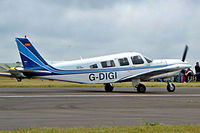 G-DIGI @ EGBP - Piper PA-32-300 Six 300 [32-7940224] Kemble~G 10/07/2004. Seen at the PFA Fly in 2004 Kemble UK. Still wears the flag of Germany from its former identity. - by Ray Barber