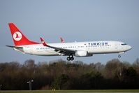 TC-JGI @ EGCC - THY B737 landing at Manchester - by Terry Fletcher