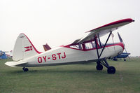 OY-STJ @ EGTC - SAI KZ VII Lark at Cranfield Airfield for the 1994 PFA Rally. - by Malcolm Clarke