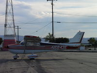 N6843E @ CCB - Tied down and parked at Cable - by Helicopterfriend