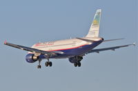 N267AV @ KORD - USA 3000 A320-214, GWY513, arriving RWY 28 KORD from MMPR (Puerto Vallarta). - by Mark Kalfas